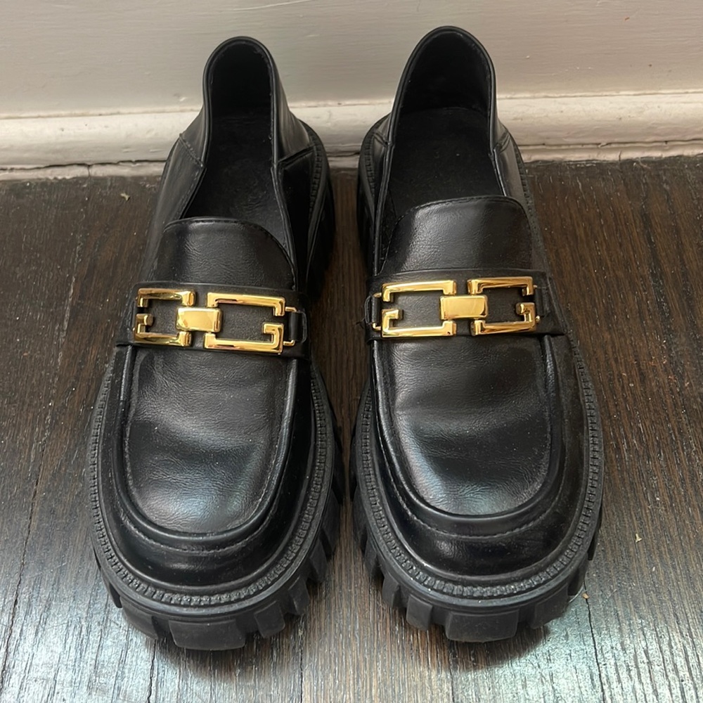 Black chunky clogs